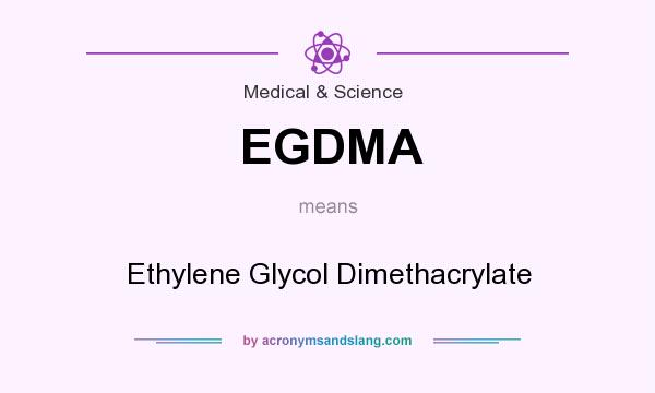What does EGDMA mean? It stands for Ethylene Glycol Dimethacrylate