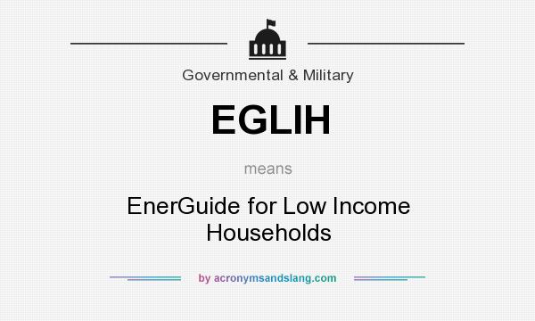 What does EGLIH mean? It stands for EnerGuide for Low Income Households
