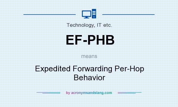 What does EF-PHB mean? It stands for Expedited Forwarding Per-Hop Behavior