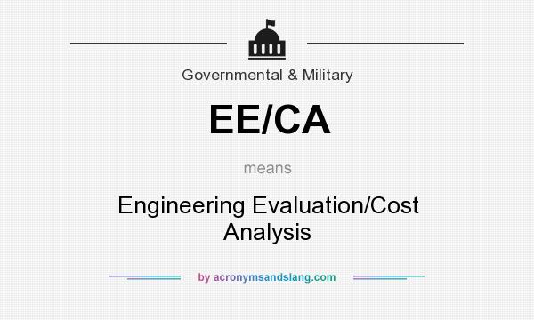 What does EE/CA mean? It stands for Engineering Evaluation/Cost Analysis