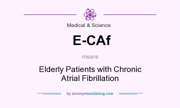What does E-CAf mean? It stands for Elderly Patients with Chronic Atrial Fibrillation