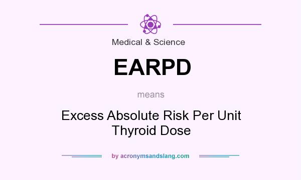 What does EARPD mean? It stands for Excess Absolute Risk Per Unit Thyroid Dose