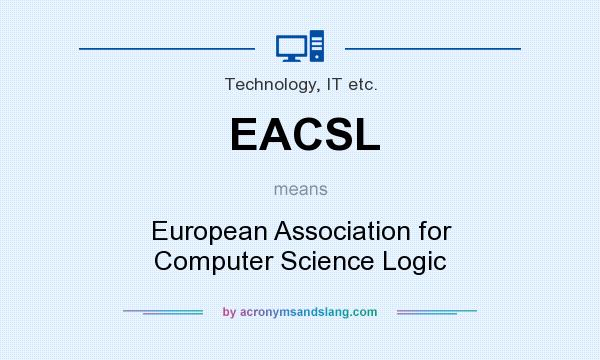 What does EACSL mean? It stands for European Association for Computer Science Logic