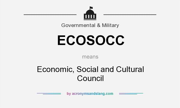 What does ECOSOCC mean? It stands for Economic, Social and Cultural Council