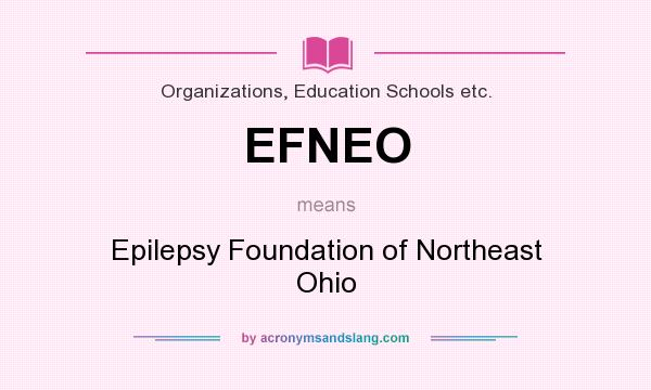 What does EFNEO mean? It stands for Epilepsy Foundation of Northeast Ohio