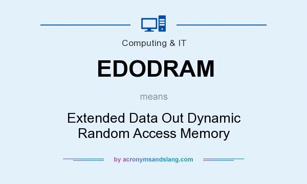 What does EDODRAM mean? It stands for Extended Data Out Dynamic Random Access Memory