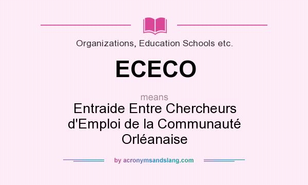 What does ECECO mean? It stands for Entraide Entre Chercheurs d`Emploi de la Communauté Orléanaise