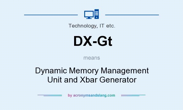 What does DX-Gt mean? It stands for Dynamic Memory Management Unit and Xbar Generator