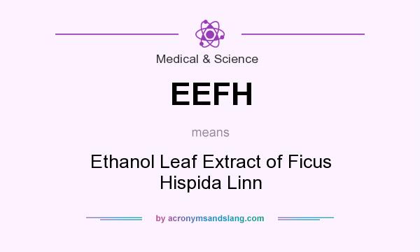 What does EEFH mean? It stands for Ethanol Leaf Extract of Ficus Hispida Linn