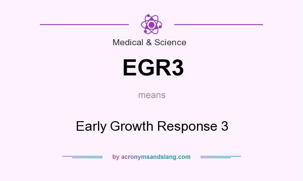 What does EGR3 mean? It stands for Early Growth Response 3