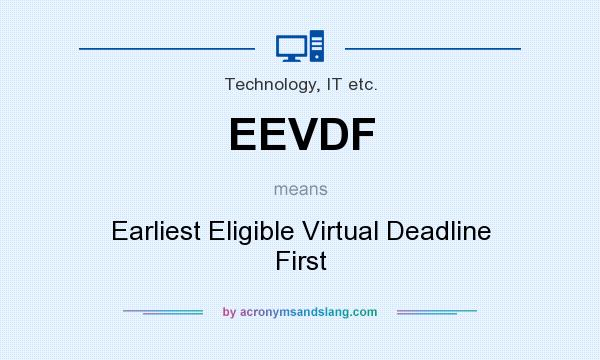 What does EEVDF mean? It stands for Earliest Eligible Virtual Deadline First