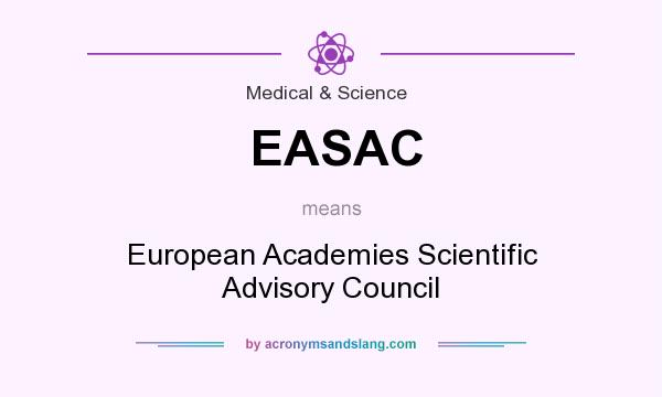 What does EASAC mean? It stands for European Academies Scientific Advisory Council