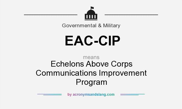 What does EAC-CIP mean? It stands for Echelons Above Corps Communications Improvement Program