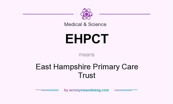 What does EHPCT mean? It stands for East Hampshire Primary Care Trust