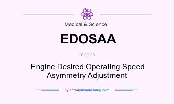 What does EDOSAA mean? It stands for Engine Desired Operating Speed Asymmetry Adjustment