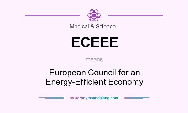 What does ECEEE mean? It stands for European Council for an Energy-Efficient Economy