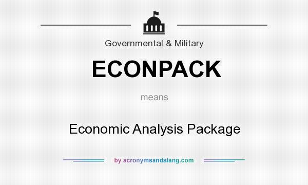What does ECONPACK mean? It stands for Economic Analysis Package