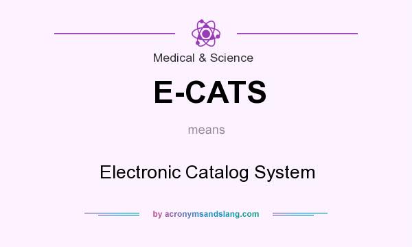 What does E-CATS mean? It stands for Electronic Catalog System