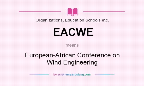 What does EACWE mean? It stands for European-African Conference on Wind Engineering