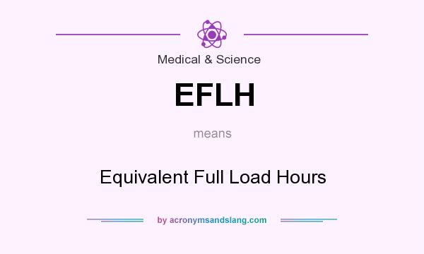 What does EFLH mean? It stands for Equivalent Full Load Hours