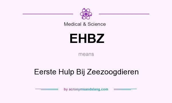 What does EHBZ mean? It stands for Eerste Hulp Bij Zeezoogdieren