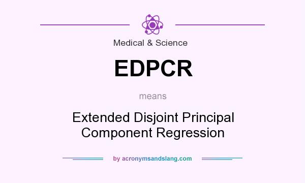 What does EDPCR mean? It stands for Extended Disjoint Principal Component Regression