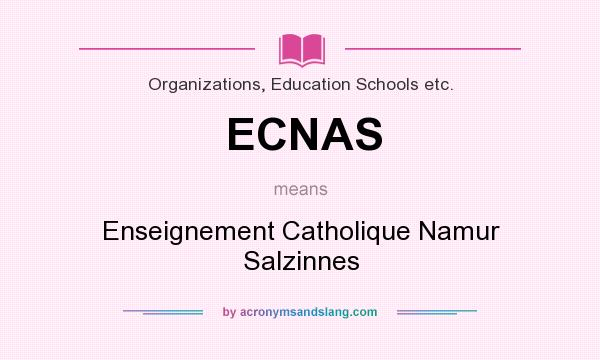What does ECNAS mean? It stands for Enseignement Catholique Namur Salzinnes