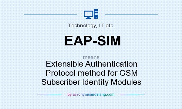 What does EAP-SIM mean? It stands for Extensible Authentication Protocol method for GSM Subscriber Identity Modules