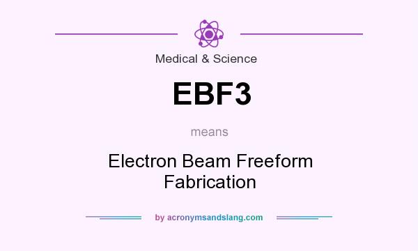 What does EBF3 mean? It stands for Electron Beam Freeform Fabrication
