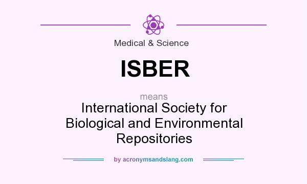 What does ISBER mean? It stands for International Society for Biological and Environmental Repositories