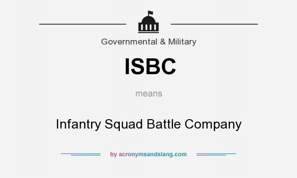 What does ISBC mean? It stands for Infantry Squad Battle Company