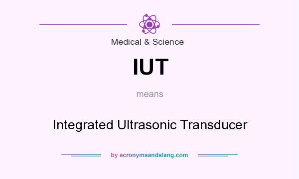What does IUT mean? It stands for Integrated Ultrasonic Transducer