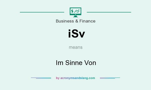 What does iSv mean? It stands for Im Sinne Von
