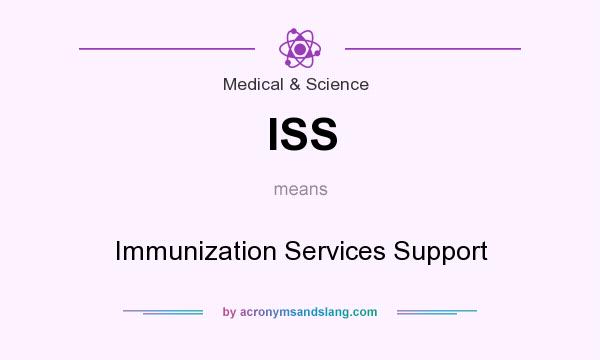 What does ISS mean? It stands for Immunization Services Support