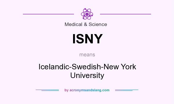What does ISNY mean? It stands for Icelandic-Swedish-New York University