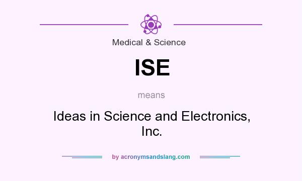 What does ISE mean? It stands for Ideas in Science and Electronics, Inc.