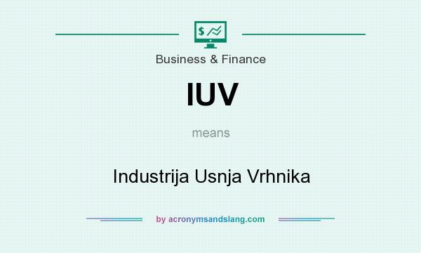 What does IUV mean? It stands for Industrija Usnja Vrhnika