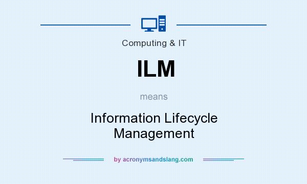What does ILM mean? It stands for Information Lifecycle Management