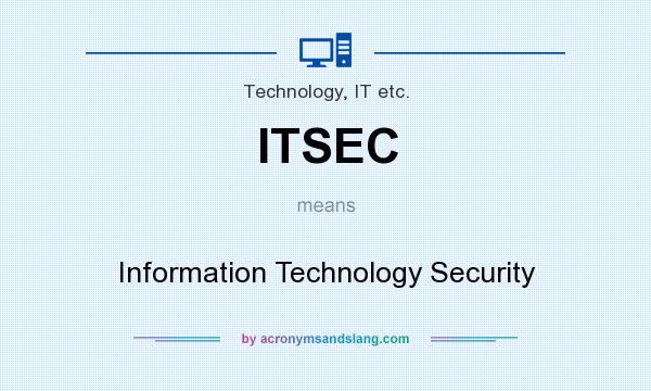 What does ITSEC mean? It stands for Information Technology Security