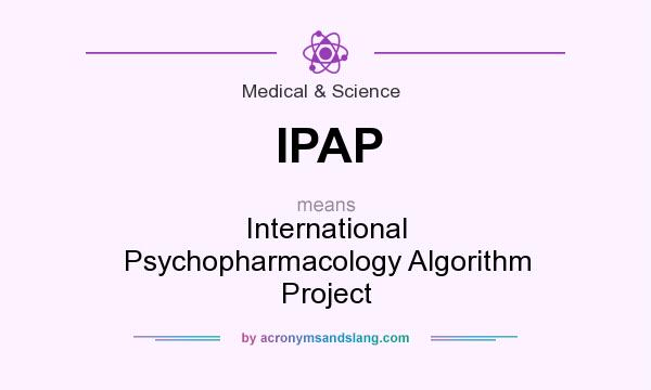 What does IPAP mean? It stands for International Psychopharmacology Algorithm Project