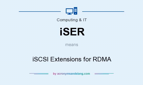 What does iSER mean? It stands for iSCSI Extensions for RDMA