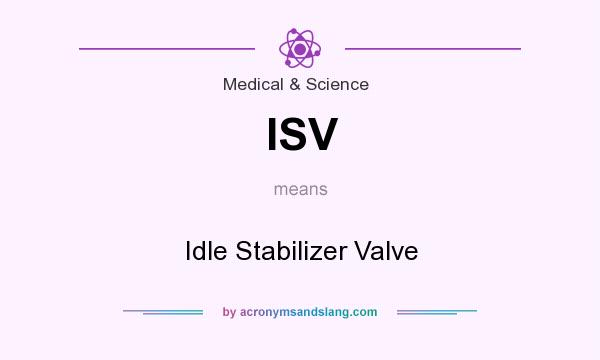 What does ISV mean? It stands for Idle Stabilizer Valve