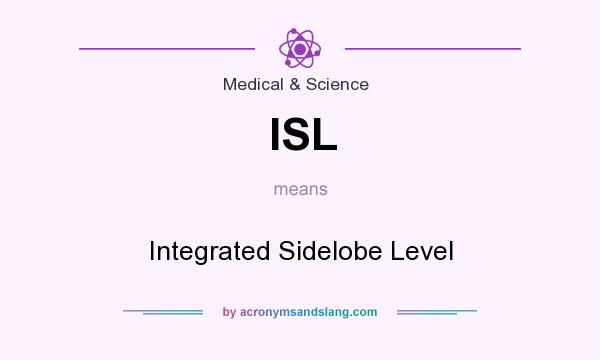 What does ISL mean? It stands for Integrated Sidelobe Level