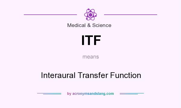 What does ITF mean? It stands for Interaural Transfer Function