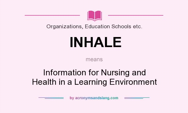 What does INHALE mean? It stands for Information for Nursing and Health in a Learning Environment