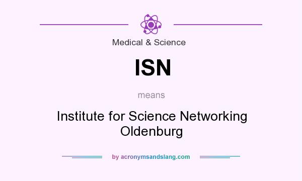 What does ISN mean? It stands for Institute for Science Networking Oldenburg