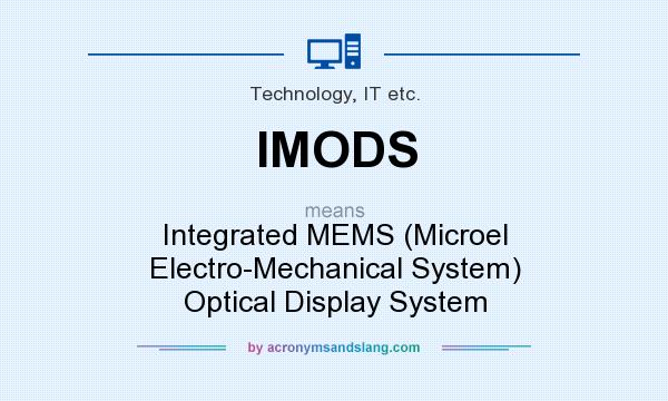 What does IMODS mean? It stands for Integrated MEMS (Microel Electro-Mechanical System) Optical Display System