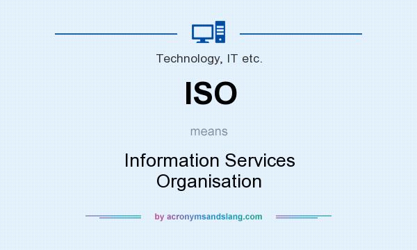 What does ISO mean? It stands for Information Services Organisation