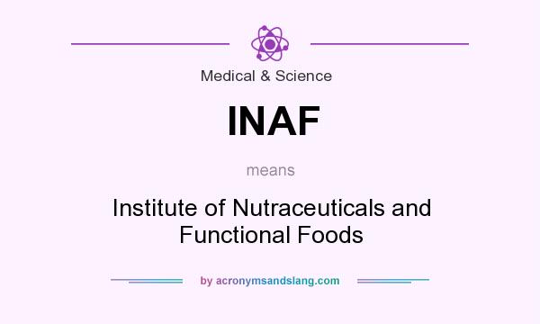 What does INAF mean? It stands for Institute of Nutraceuticals and Functional Foods