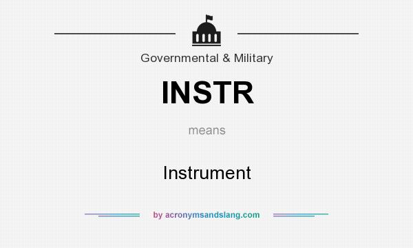 What does INSTR mean? It stands for Instrument